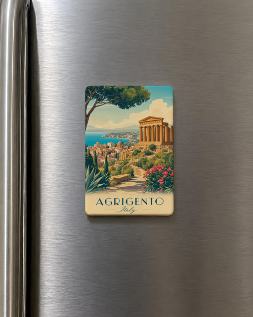 Agrigento Italy Fridge Magnet, Sicily Travel Souvenir, Agrigento Landmark Keepsake, Italian Vacation Gift, Italy Trip Magnet