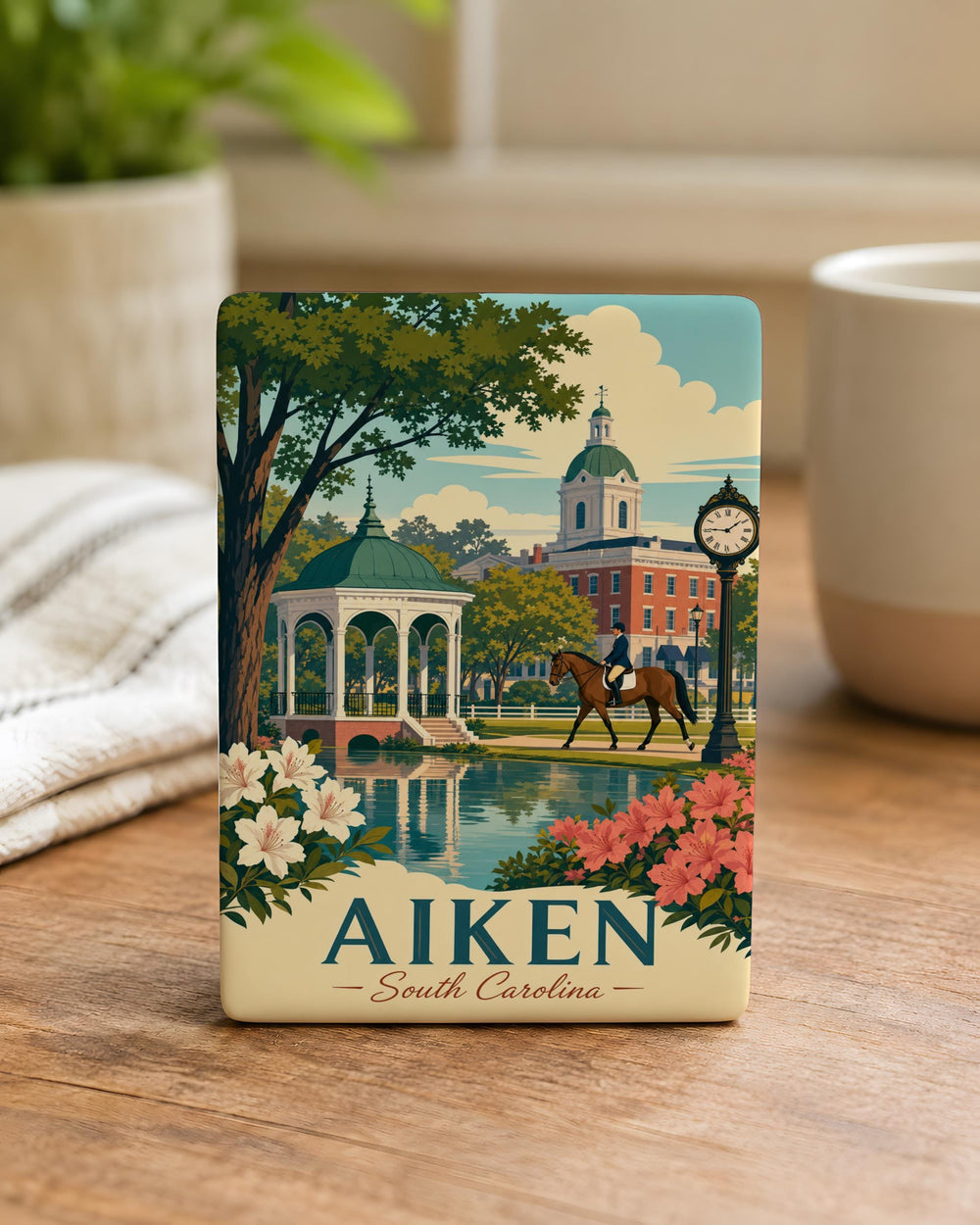 Aiken South Carolina Fridge Magnet, Aiken SC Souvenir Magnet, South Carolina Travel Keepsake Refrigerator Magnet