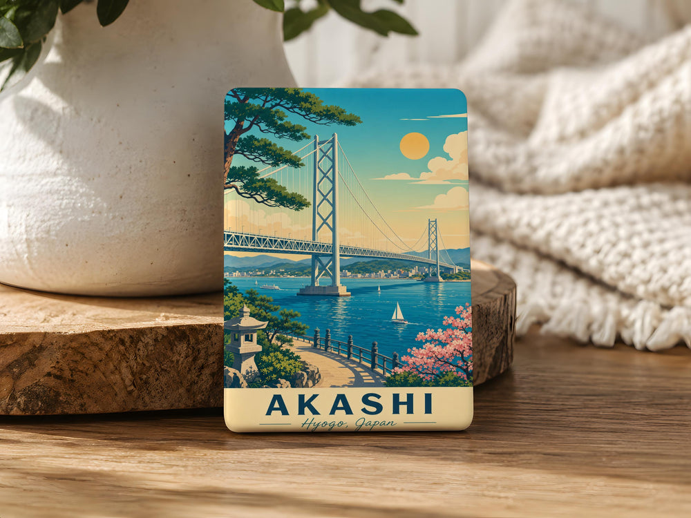 Akashi Kaikyo Bridge Fridge Magnet Japan Landmark Souvenir Kitchen Decor Gift