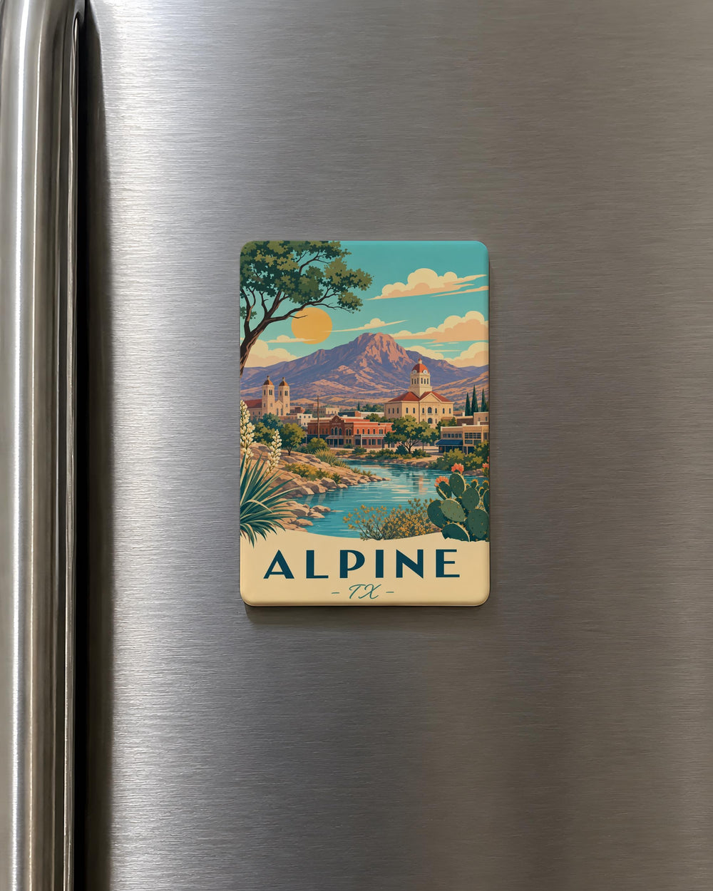 Alpine Texas Fridge Magnet, Alpine TX Souvenir Magnet, Big Bend Country Travel Gift, West Texas Keepsake Magnet