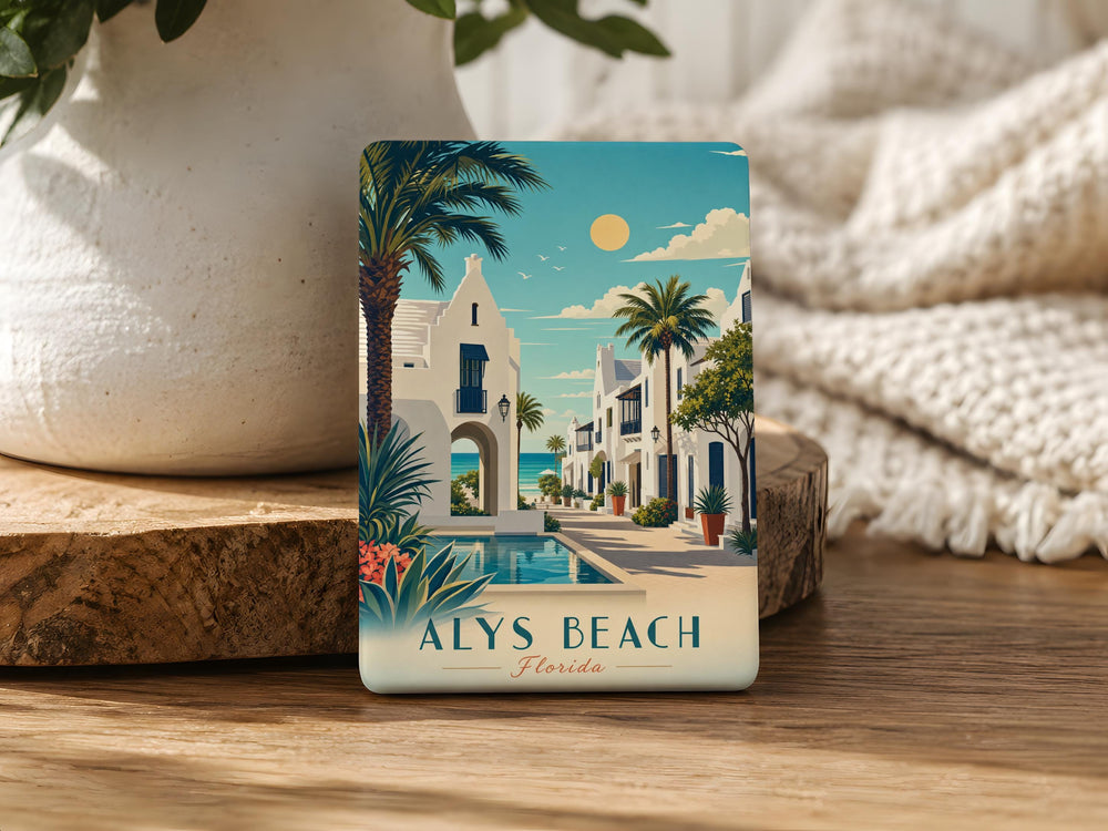 Alys Beach Florida Fridge Magnet, Alys Beach Travel Souvenir Magnet, Florida Coastal Town Keepsake Magnet