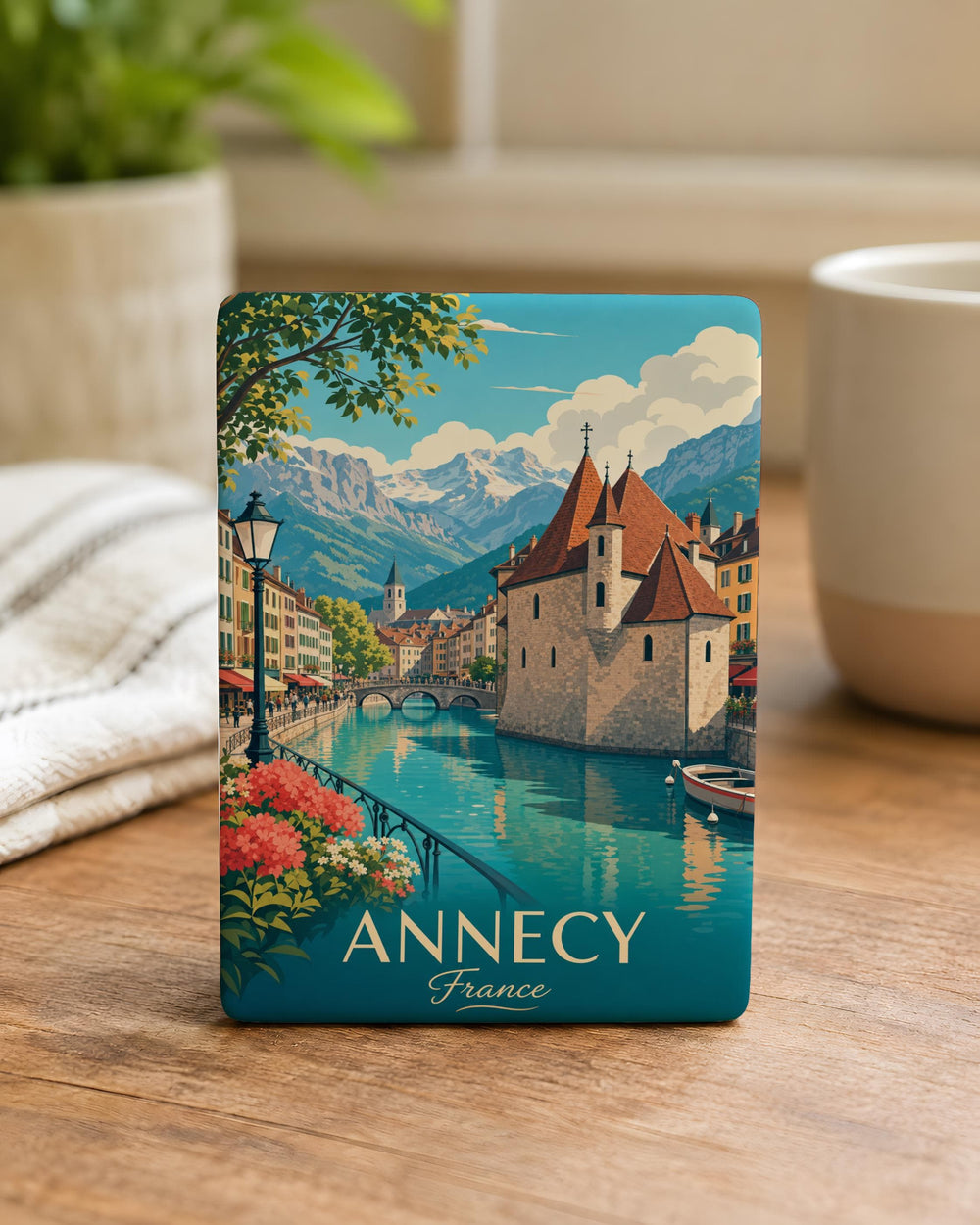Annecy France Fridge Magnet, Annecy Old Town Souvenir, Lake Annecy Travel Magnet, French Alps Vacation Keepsake Magnet