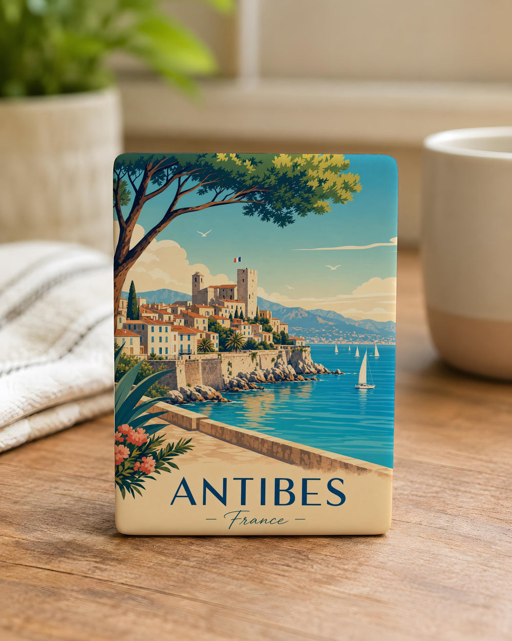 Antibes France Fridge Magnet, Antibes Travel Souvenir, French Riviera Landmark Keepsake Magnet, Provence Vacation Gift