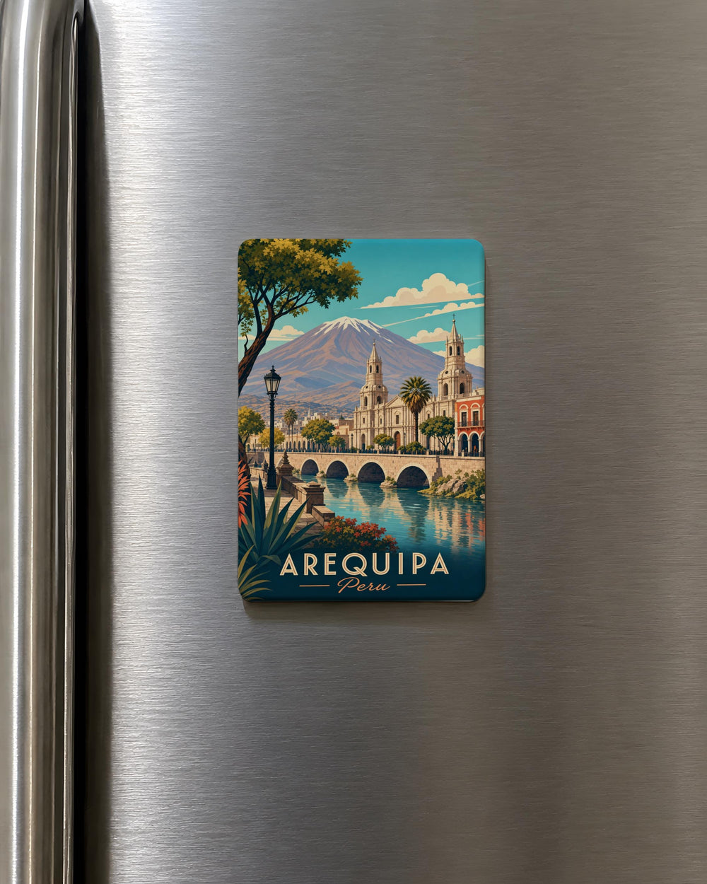 Arequipa Peru Fridge Magnet, Arequipa City Souvenir Magnet, Peru Travel Gift, Arequipa Landmark Keepsake Magnet