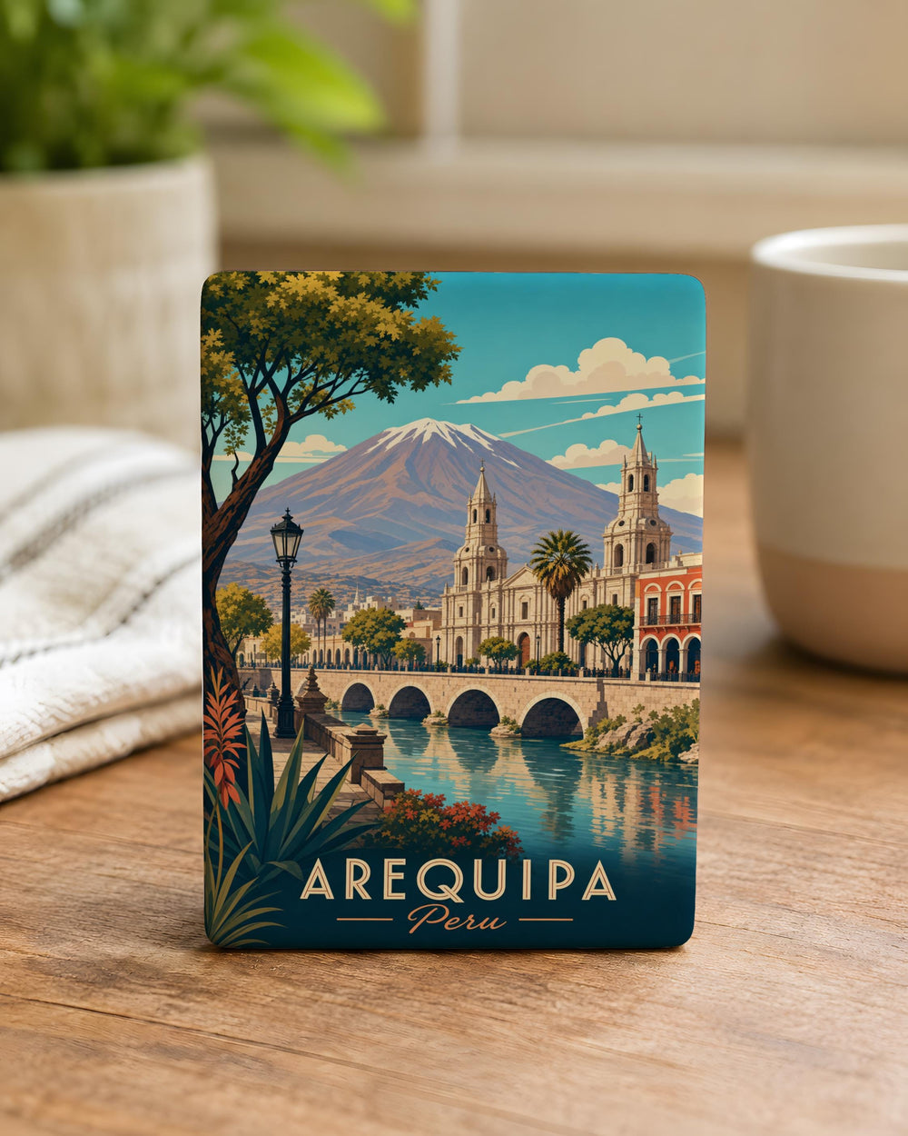 Arequipa Peru Fridge Magnet, Arequipa City Souvenir Magnet, Peru Travel Gift, Arequipa Landmark Keepsake Magnet