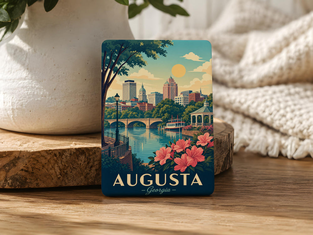 Augusta Georgia Fridge Magnet, Augusta GA Souvenir Magnet, Augusta City Landmark Travel Keepsake Magnet