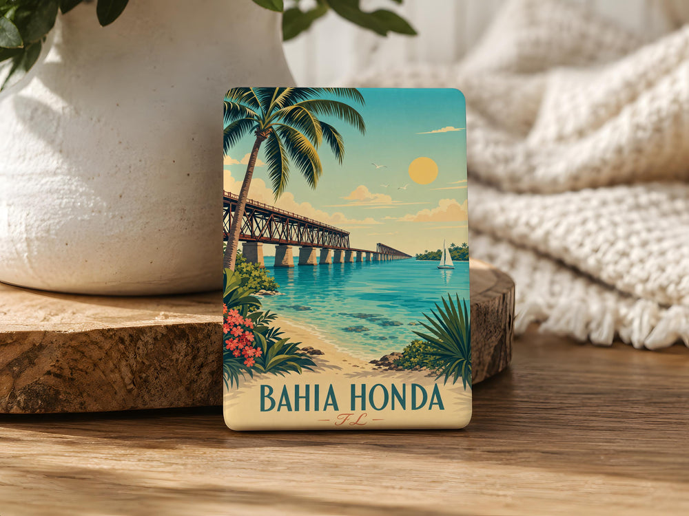 Bahia Honda Florida Keys Fridge Magnet, Bahia Honda State Park Souvenir Magnet, Beach Vacation Travel Gift