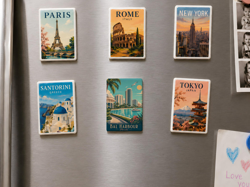 Bal Harbour Florida Fridge Magnet, Bal Harbour FL Souvenir Magnet, Florida Travel Gift, Coastal Town Keepsake Magnet