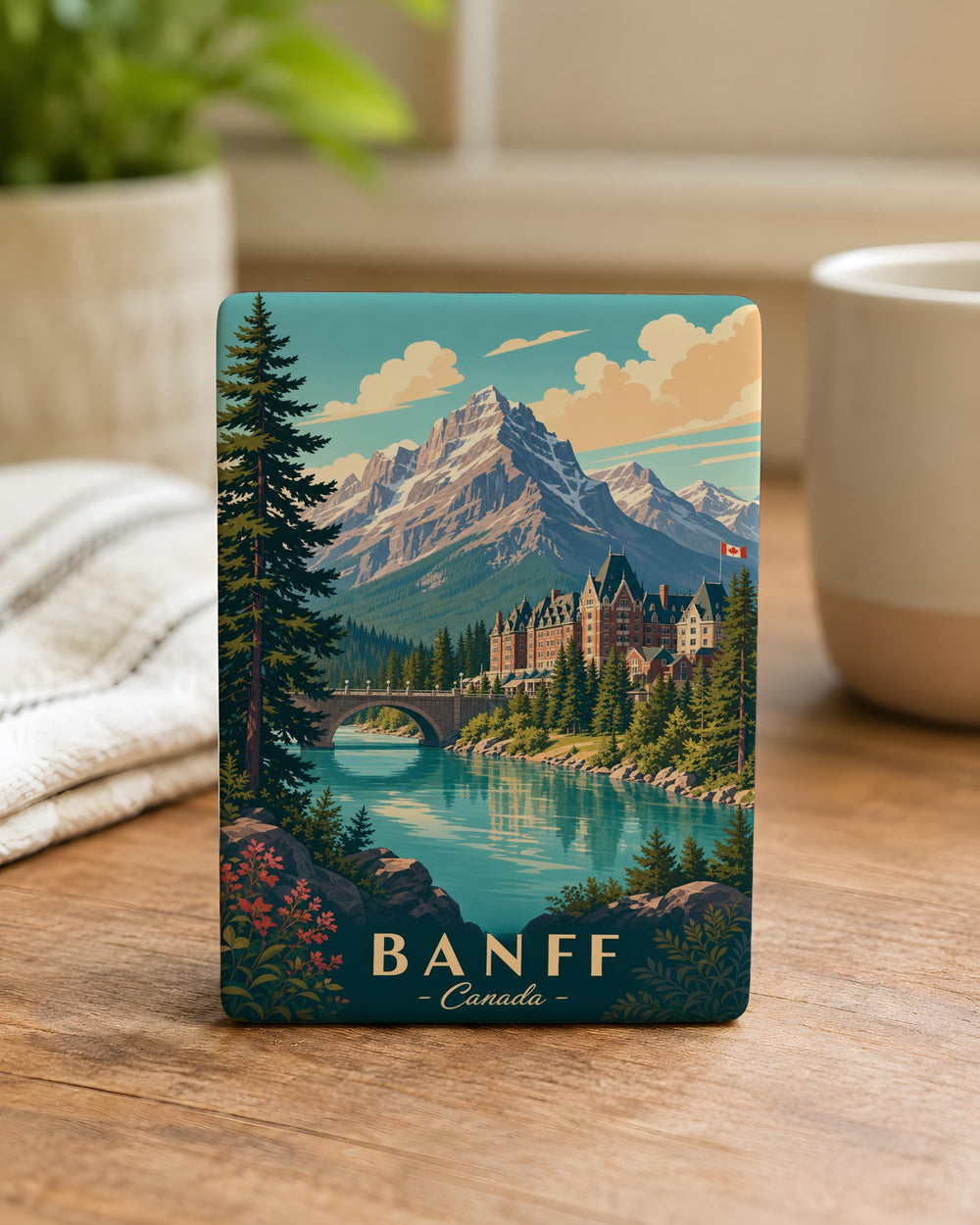 Banff Canada Fridge Magnet, Banff National Park Souvenir Magnet, Canadian Rockies Travel Keepsake Magnet