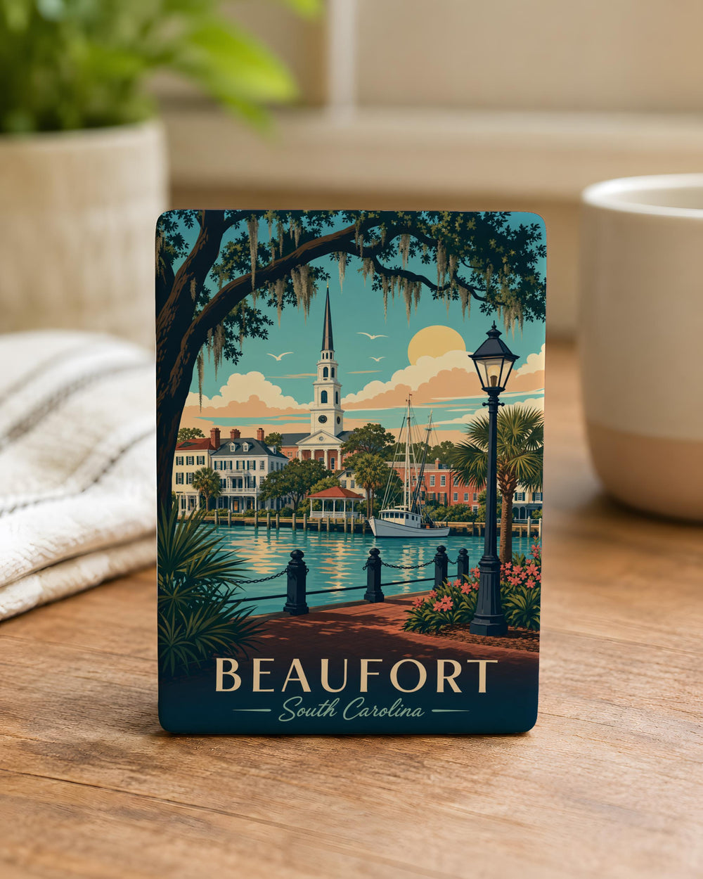 Beaufort South Carolina Fridge Magnet, Beaufort SC Souvenir Magnet, Coastal South Carolina Travel Keepsake Magnet
