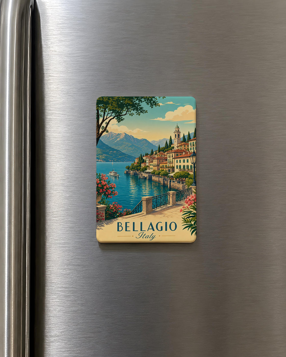 Bellagio Italy Fridge Magnet, Lake Como Village Souvenir Magnet, Italian Travel Gift, Bellagio Keepsake Magnet