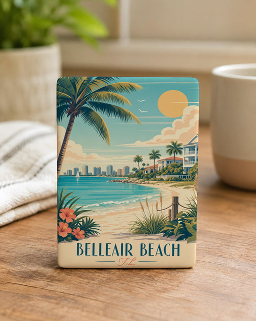 Belleair Beach Florida Fridge Magnet, Belleair Beach FL Souvenir Magnet, Coastal Beach Town Travel Keepsake Gift