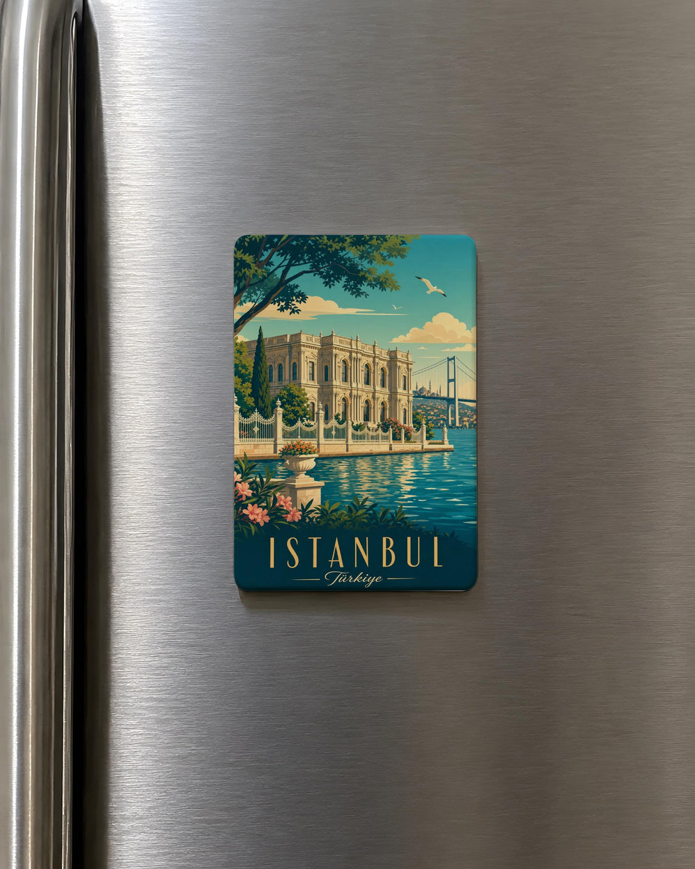 Beylerbeyi Palace Fridge Magnet, Istanbul Turkey Landmark Souvenir Magnet, Bosphorus Waterfront Palace Travel Gift