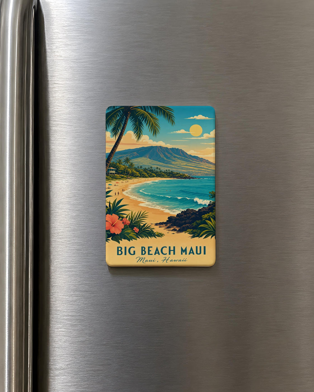 Big Beach Maui Fridge Magnet, Makena Beach Hawaii Souvenir Magnet, Maui Beach Scene Refrigerator Magnet, Hawaii Travel Gift