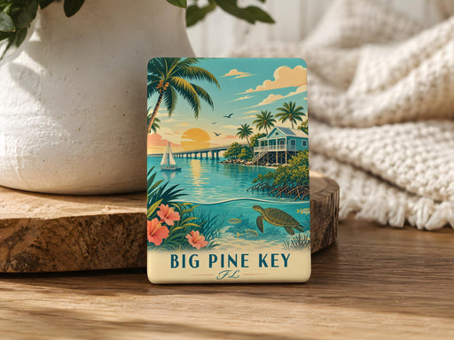 Big Pine Key FL Fridge Magnet, Florida Keys Souvenir Magnet, Big Pine Key Island Vacation Travel Keepsake Gift