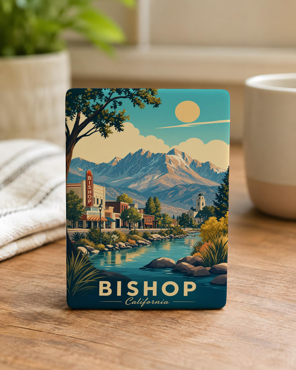 Bishop CA Fridge Magnet, Bishop California Souvenir Magnet, Eastern Sierra Travel Keepsake, Owens Valley Landmark Magnet