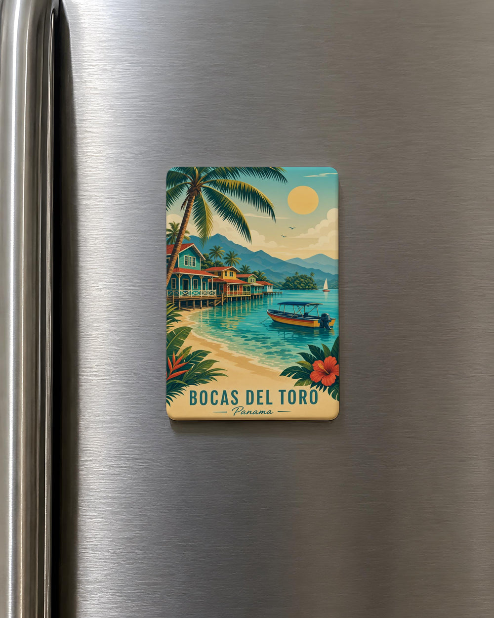 Bocas del Toro Panama Fridge Magnet, Caribbean Island Travel Souvenir, Tropical Beach Vacation Keepsake, Panama Gift Magnet