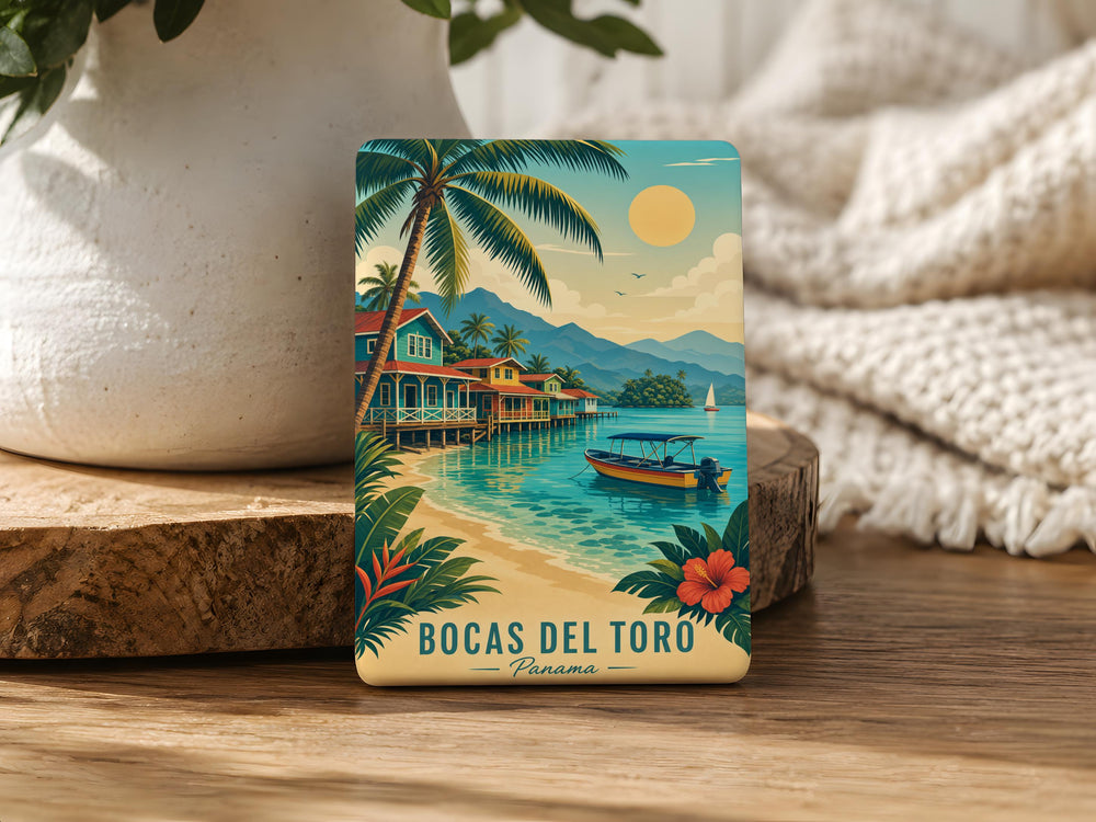 Bocas del Toro Panama Fridge Magnet, Caribbean Island Travel Souvenir, Tropical Beach Vacation Keepsake, Panama Gift Magnet