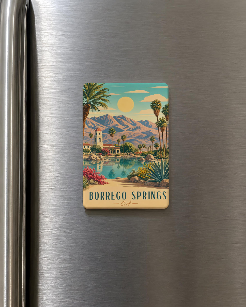 Borrego Springs CA Fridge Magnet, California Desert Town Souvenir Magnet, Borrego Springs Travel Gift, CA Vacation Keepsake