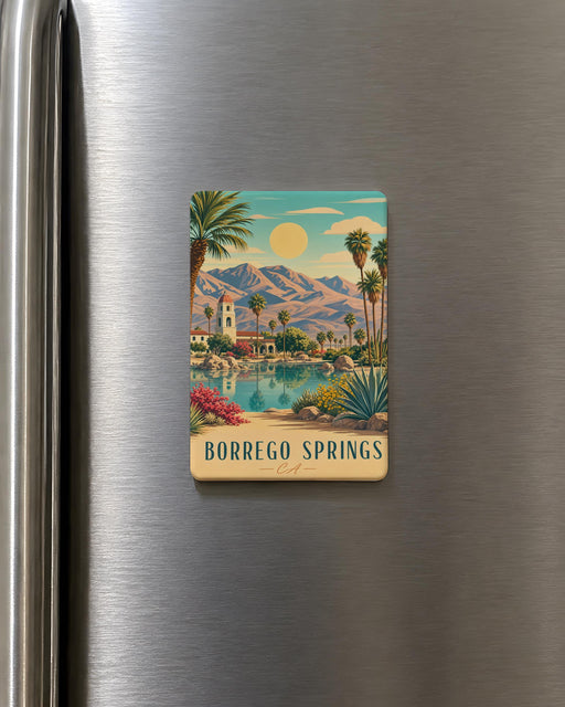 Borrego Springs CA Fridge Magnet, California Desert Town Souvenir Magnet, Borrego Springs Travel Gift, CA Vacation Keepsake