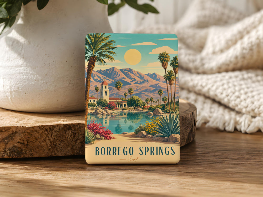 Borrego Springs CA Fridge Magnet, California Desert Town Souvenir Magnet, Borrego Springs Travel Gift, CA Vacation Keepsake