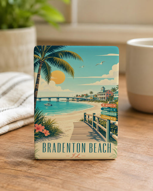 Bradenton Beach FL Fridge Magnet, Florida Gulf Coast Souvenir, Anna Maria Island Travel Keepsake, Beach Town Magnet