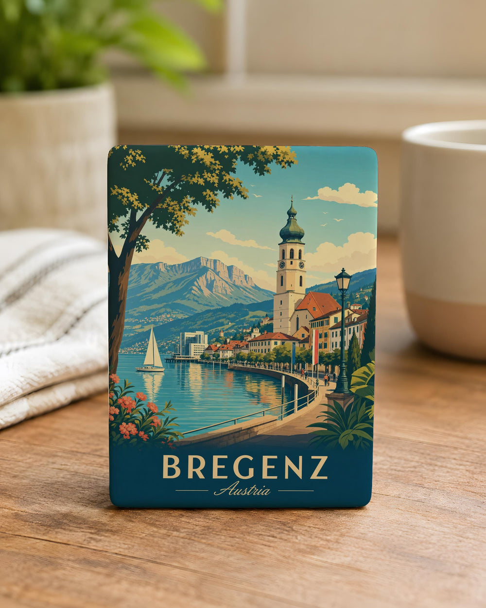 Bregenz Austria Fridge Magnet, Lake Constance Landmark Souvenir, Vorarlberg Travel Keepsake Magnet