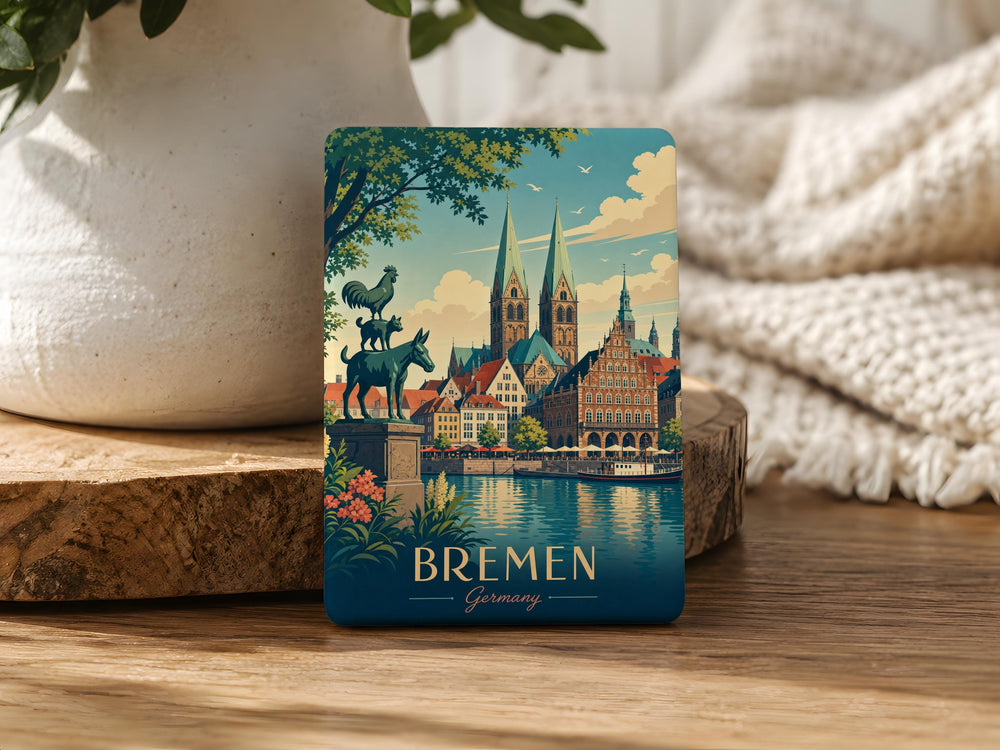 Bremen Germany Fridge Magnet, Bremen City Souvenir Magnet, Bremen Travel Gift, Germany Landmark Refrigerator Magnet