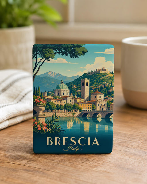 Brescia Italy Fridge Magnet, Brescia Travel Souvenir, Northern Italy City Landmark Magnet, Italian Vacation Keepsake Gift