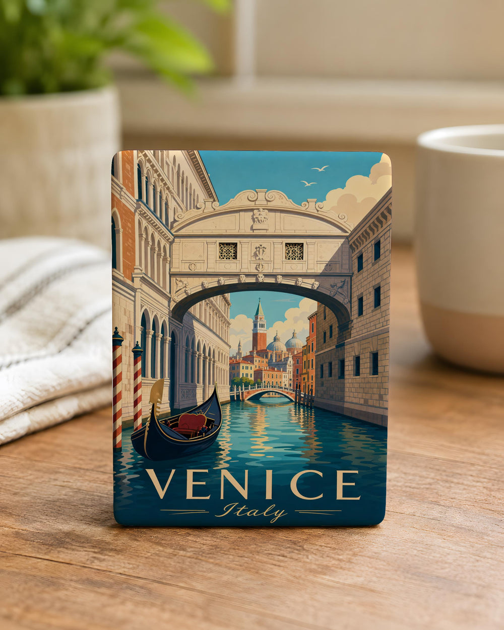 Bridge of Sighs Fridge Magnet, Venice Italy Landmark Souvenir, Romantic Canal Bridge Travel Keepsake Magnet
