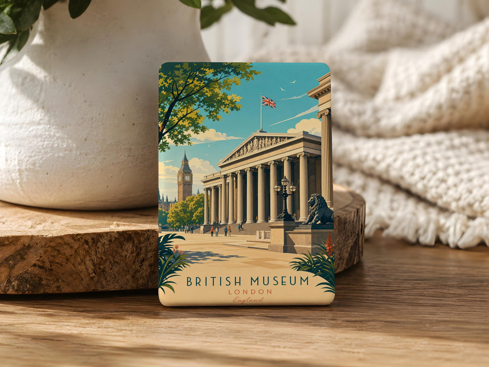 British Museum Fridge Magnet, London Museum Souvenir Magnet, British Museum Gift, UK Travel Keepsake Magnet