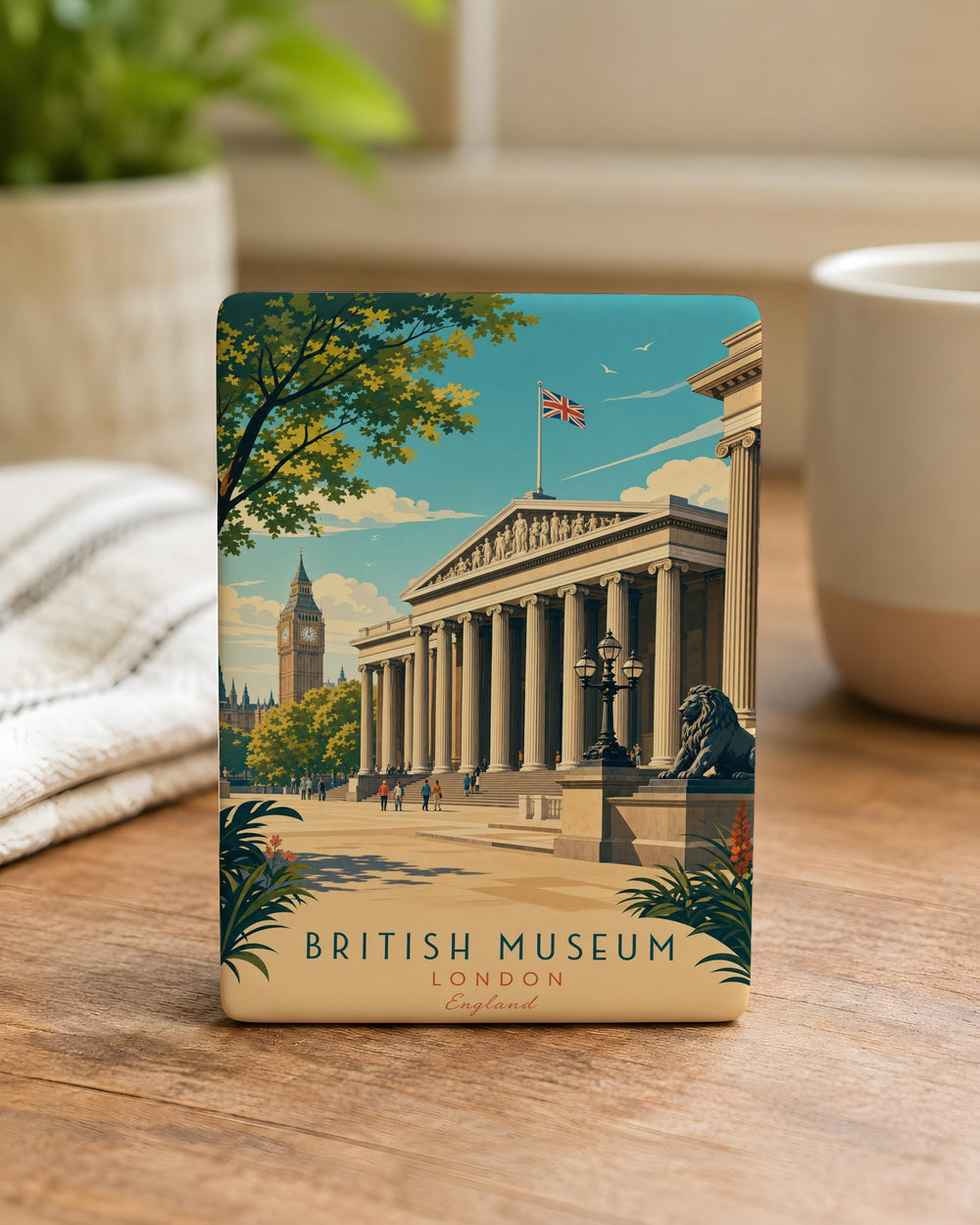 British Museum Fridge Magnet, London Museum Souvenir Magnet, British Museum Gift, UK Travel Keepsake Magnet