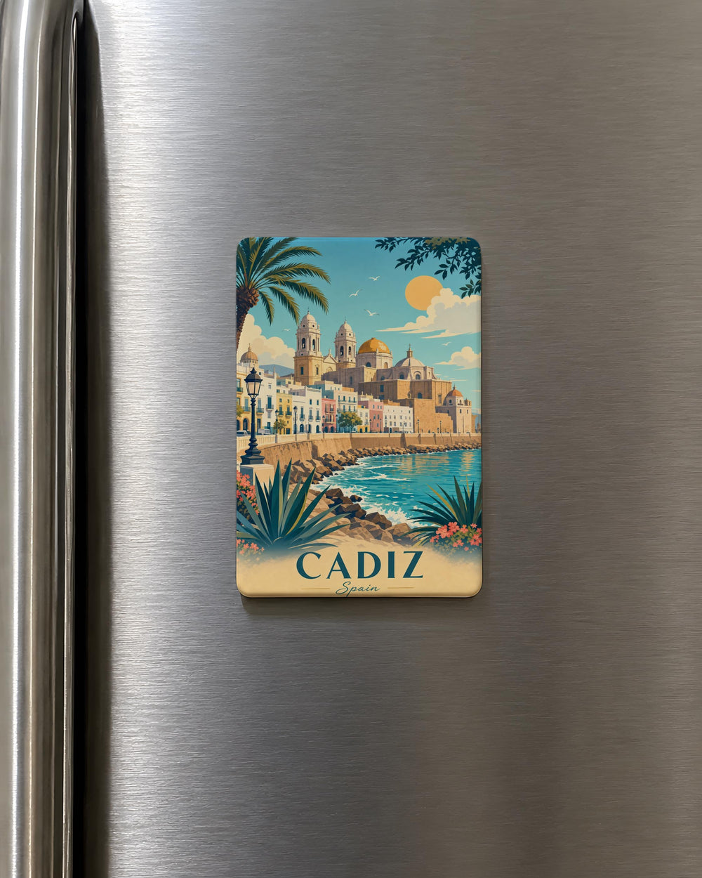 Cadiz Spain Fridge Magnet, Cadiz Souvenir Magnet, Andalucia Travel Gift, Spanish Coastal City Keepsake, Vacation Memory Magnet