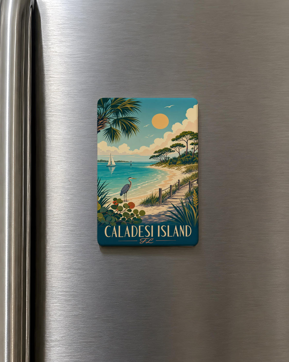 Caladesi Island Florida Fridge Magnet, Caladesi Island FL Souvenir Magnet, Beach Island Travel Keepsake Magnet