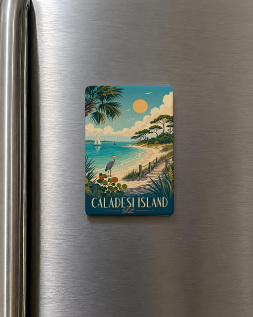 Caladesi Island Florida Fridge Magnet, Caladesi Island FL Souvenir Magnet, Beach Island Travel Keepsake Magnet