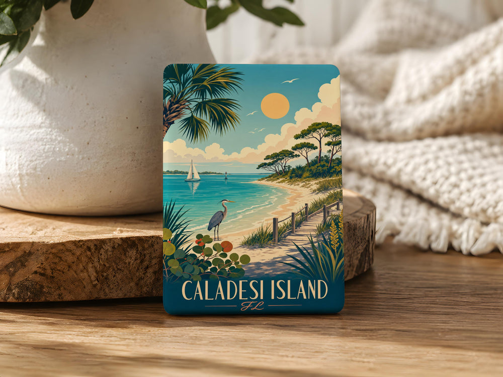 Caladesi Island Florida Fridge Magnet, Caladesi Island FL Souvenir Magnet, Beach Island Travel Keepsake Magnet