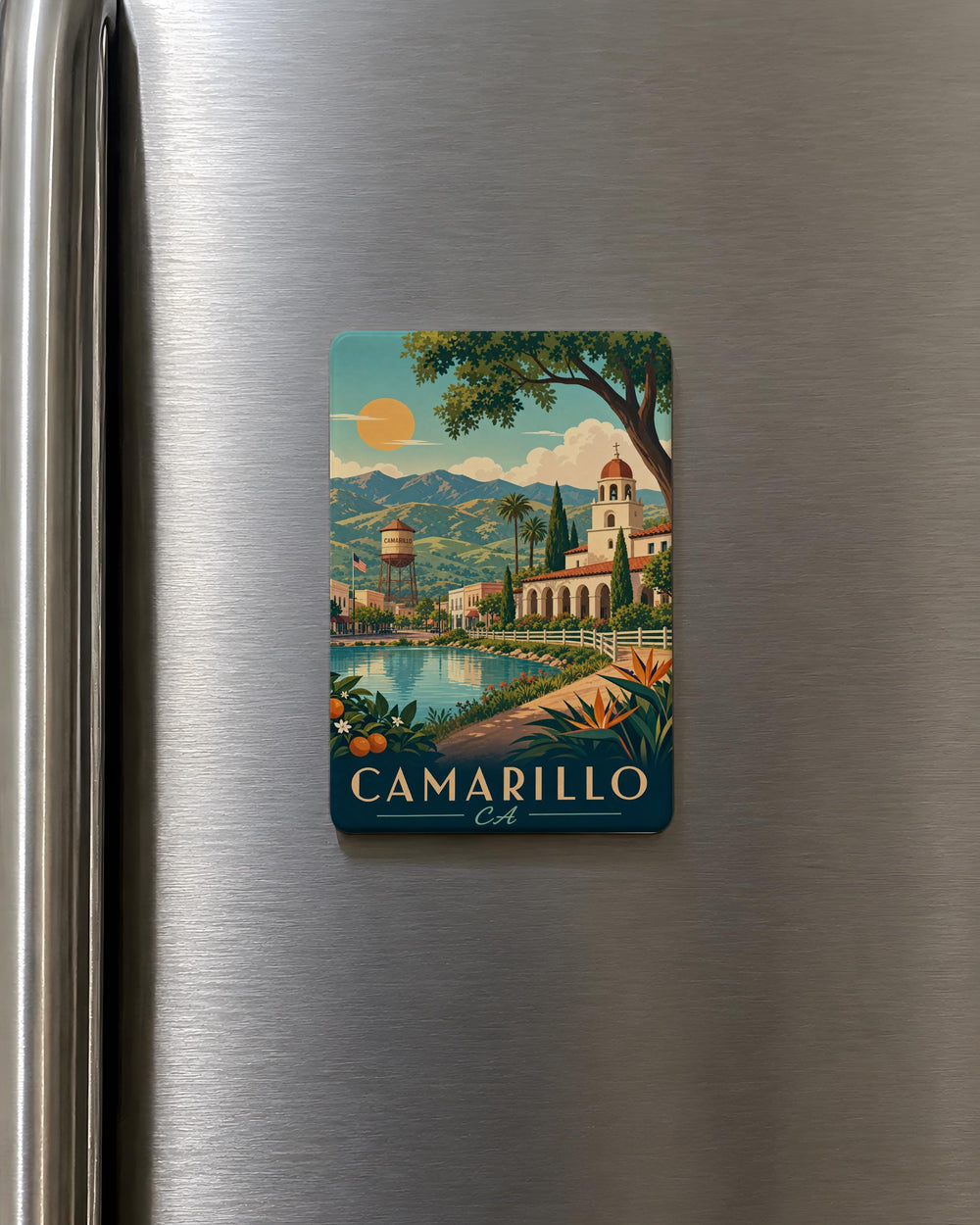 Camarillo CA Fridge Magnet, Camarillo California Souvenir Magnet, Ventura County Travel Gift, City Name Magnet