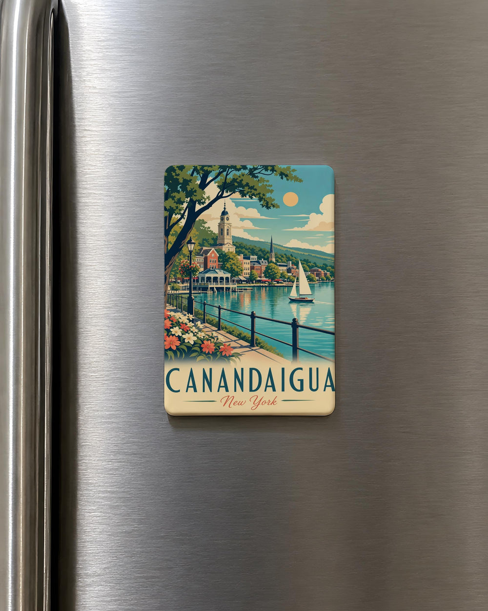 Canandaigua NY Fridge Magnet, Canandaigua New York Souvenir Magnet, Finger Lakes Travel Gift, Upstate NY Keepsake Magnet