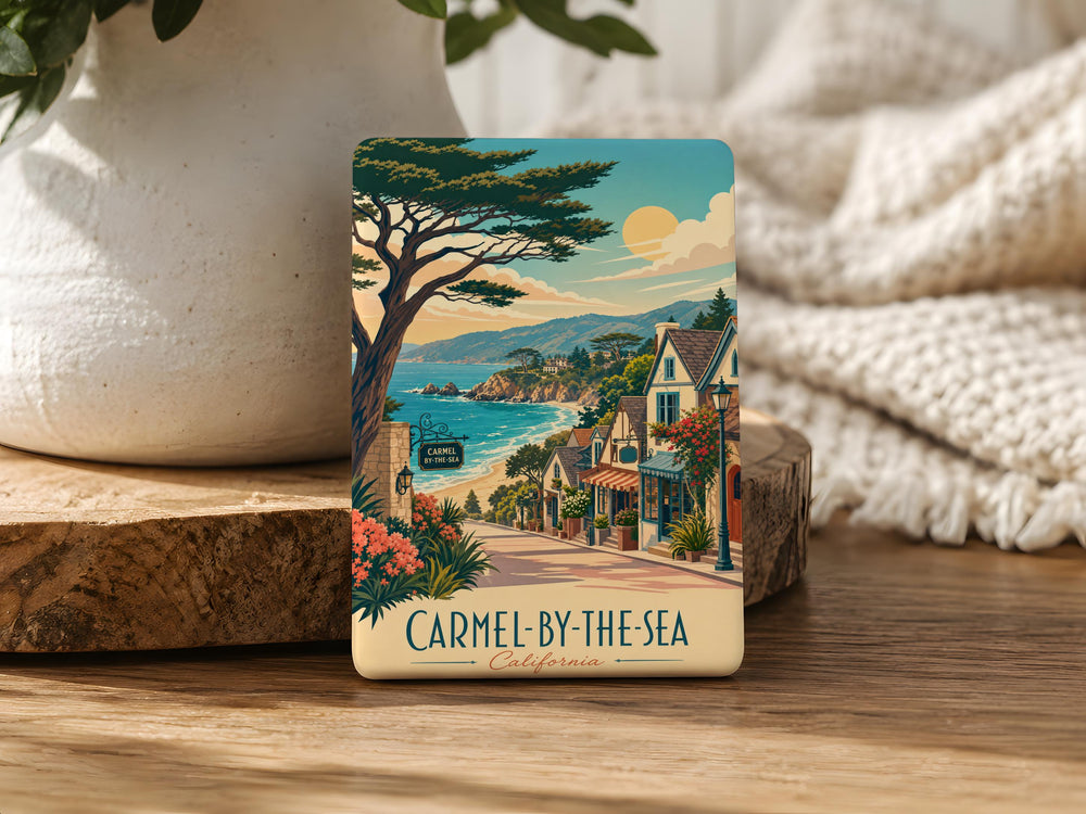 Carmel-by-the-Sea California Fridge Magnet, Carmel CA Souvenir Magnet, Coastal Town Travel Keepsake Refrigerator Magnet