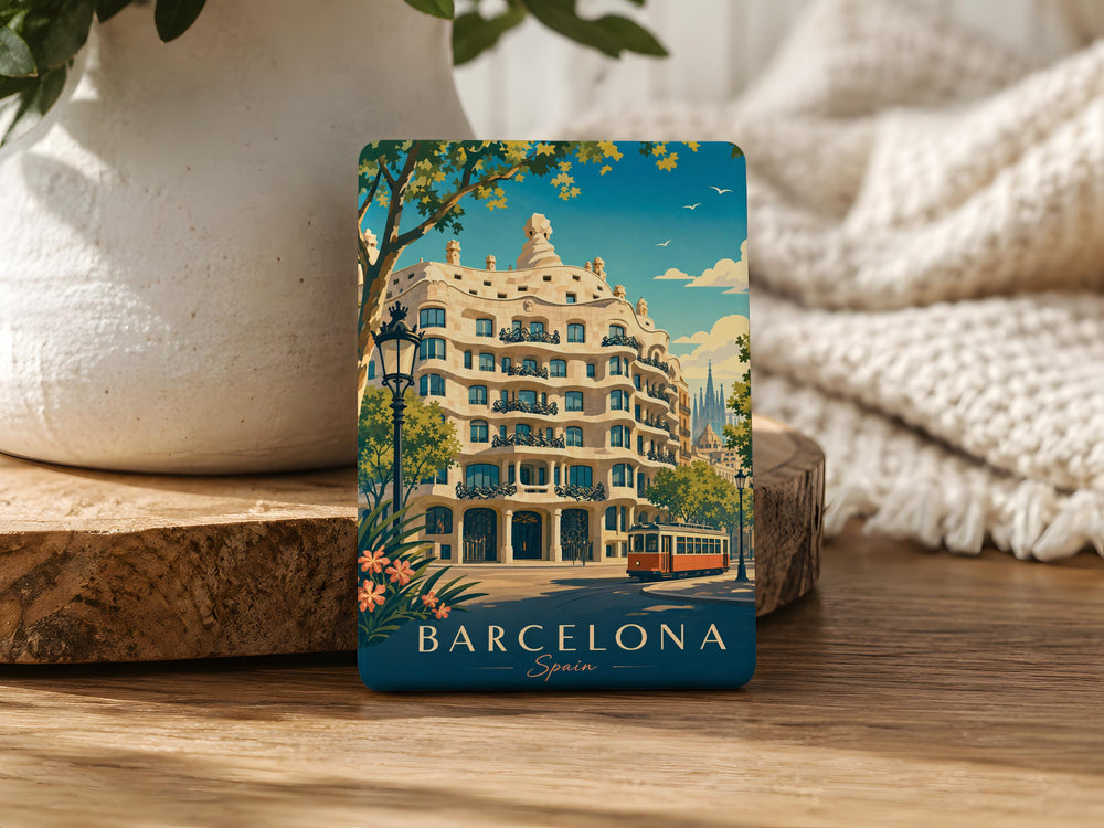 Casa Mila Fridge Magnet, Barcelona Landmark Souvenir Magnet, Antoni Gaudi Architecture Refrigerator Magnet Gift