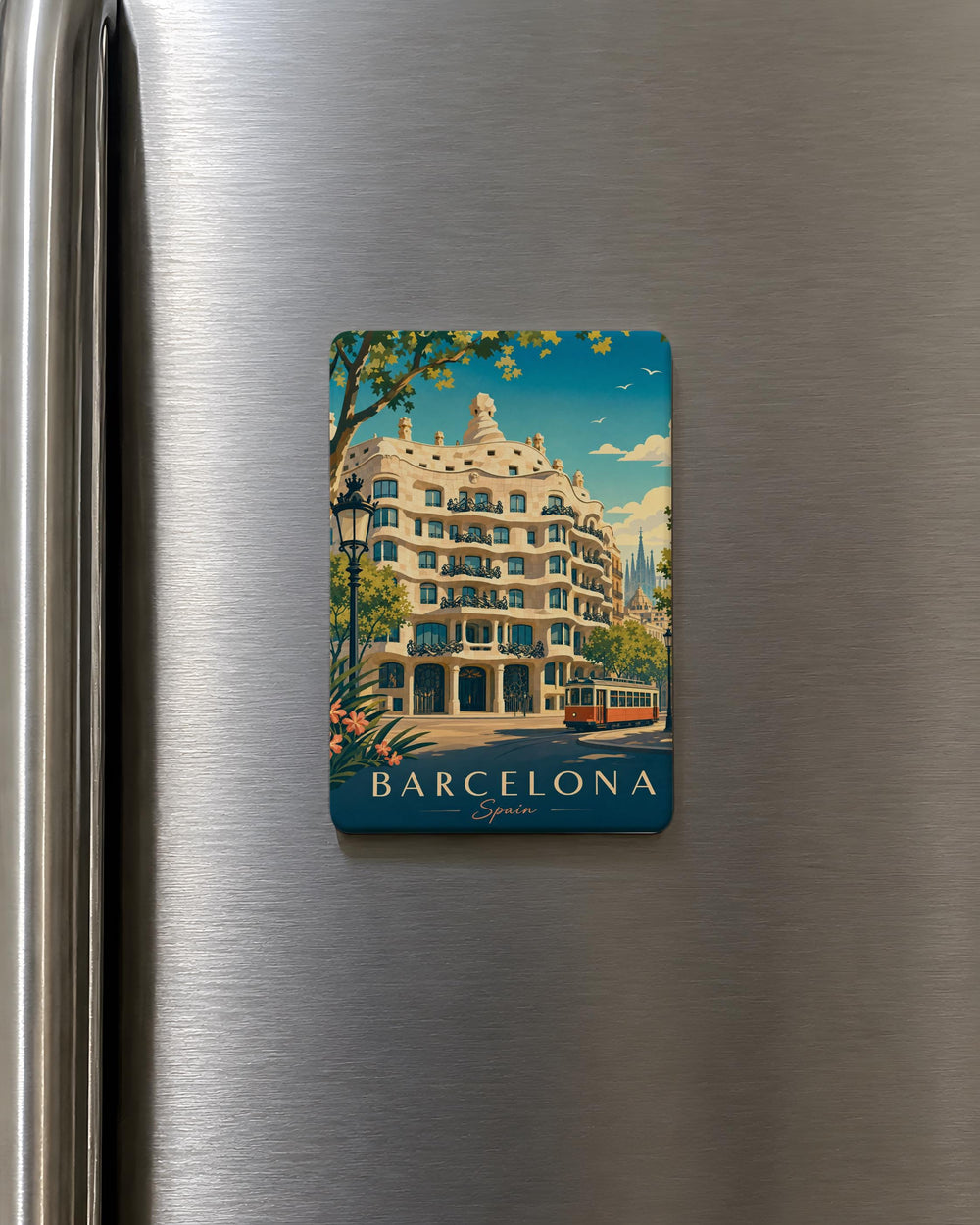 Casa Mila Fridge Magnet, Barcelona Landmark Souvenir Magnet, Antoni Gaudi Architecture Refrigerator Magnet Gift
