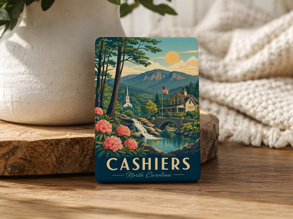 Cashiers North Carolina Fridge Magnet, Cashiers NC Souvenir Magnet, Blue Ridge Mountains Travel Gift, North Carolina Keepsake Magnet