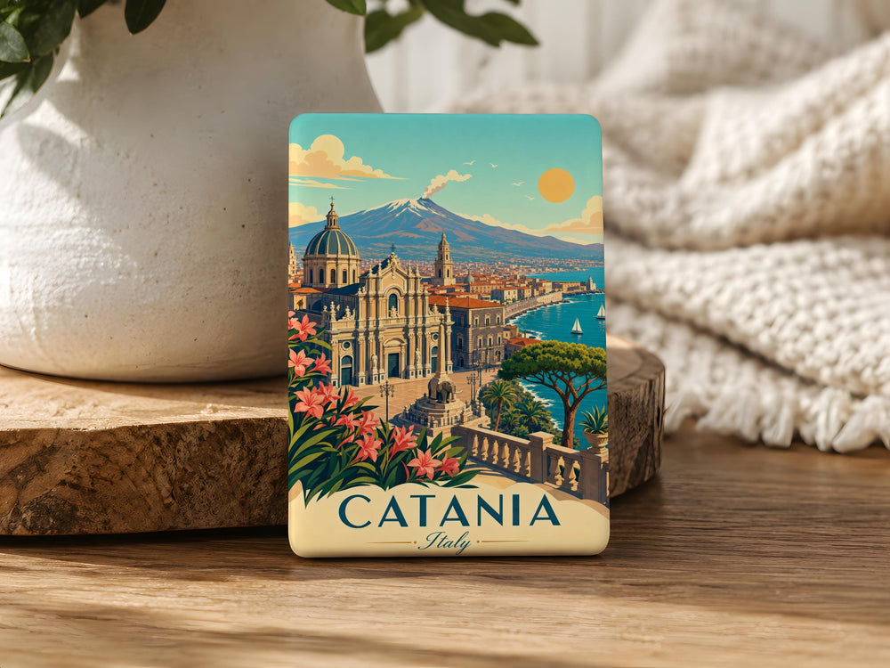 Catania Italy Fridge Magnet, Sicily Souvenir Magnet, Catania Travel Gift, Italian City Landmark Magnet, Vacation Keepsake