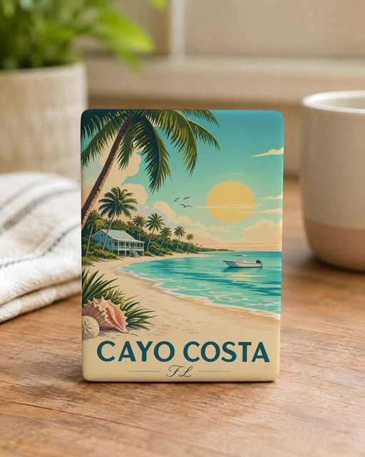 Cayo Costa FL Fridge Magnet, Cayo Costa Island Florida Souvenir Magnet, Beach Vacation Travel Keepsake Magnet