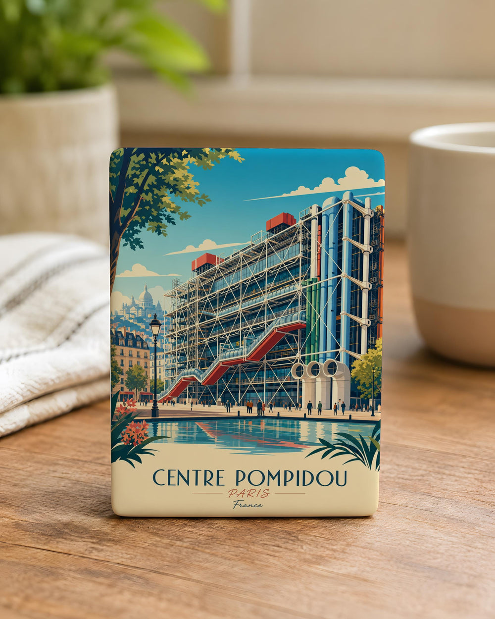 Centre Pompidou Fridge Magnet, Paris Landmark Souvenir Magnet, Modern Museum Architecture Gift, France Travel Keepsake Magnet
