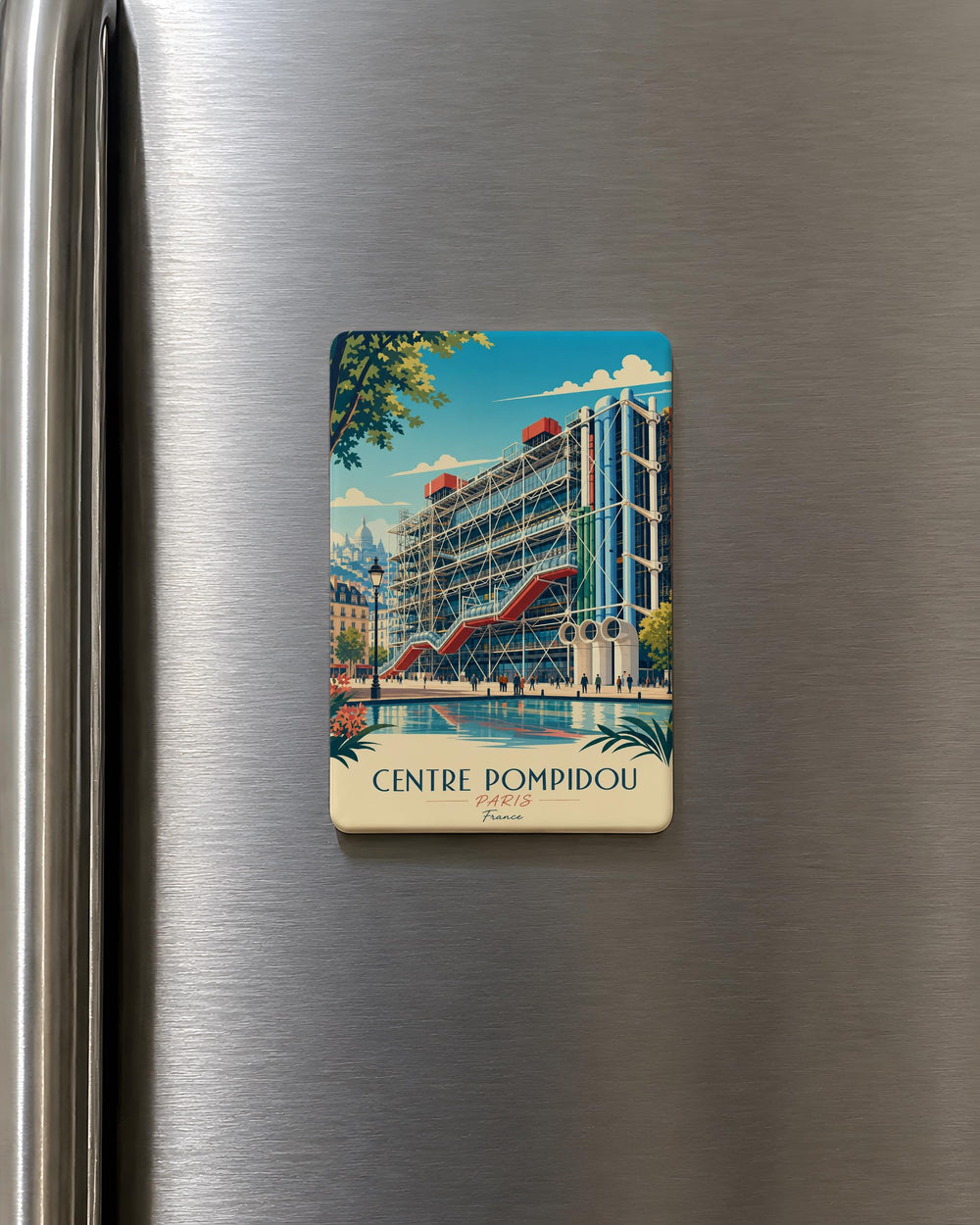 Centre Pompidou Fridge Magnet, Paris Landmark Souvenir Magnet, Modern Museum Architecture Gift, France Travel Keepsake Magnet