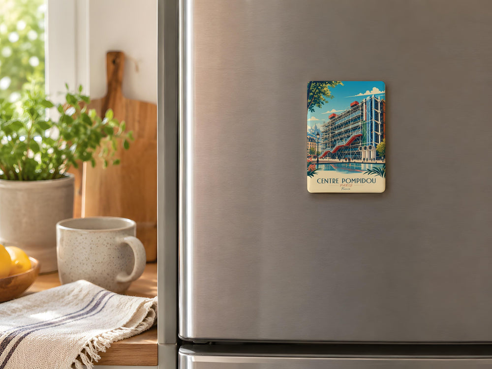 Centre Pompidou Fridge Magnet, Paris Landmark Souvenir Magnet, Modern Museum Architecture Gift, France Travel Keepsake Magnet