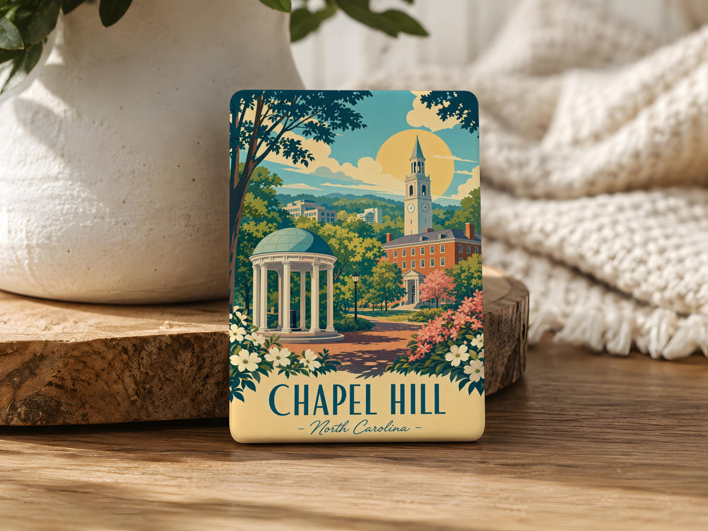 Chapel Hill North Carolina Fridge Magnet, Chapel Hill NC Souvenir Magnet, North Carolina Travel Gift, UNC Chapel Hill Keepsake Magnet
