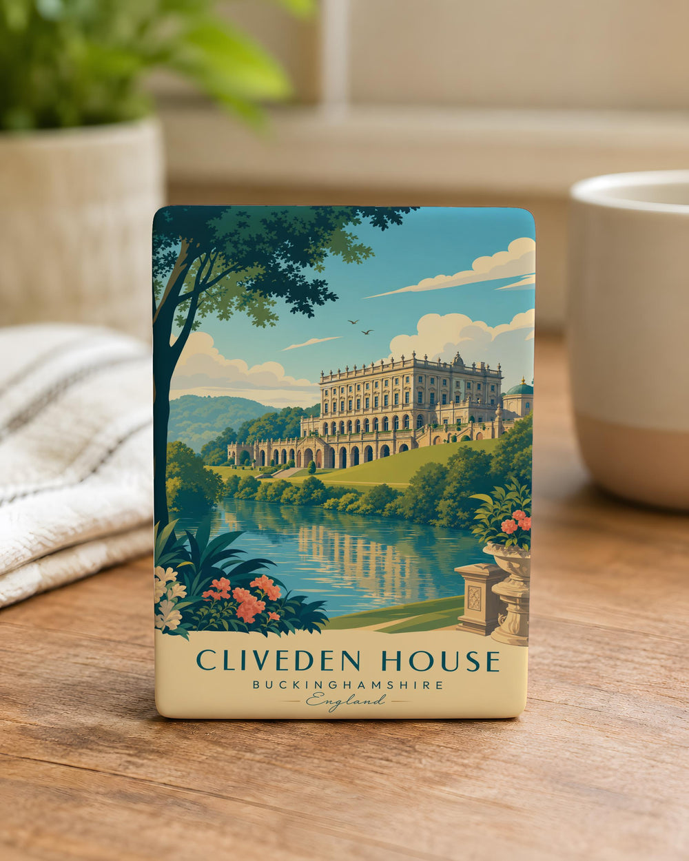 Cliveden House Fridge Magnet, Historic English Country House Landmark Souvenir Magnet, Berkshire Estate Travel Keepsake Magnet