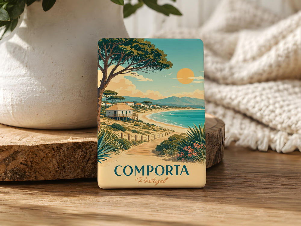Comporta Portugal Fridge Magnet, Comporta Beach Town Souvenir Magnet, Portugal Travel Gift, Coastal Comporta Keepsake Magnet
